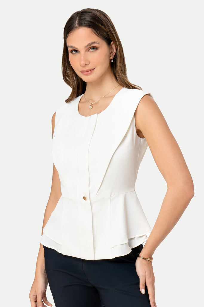 Blusa Manga Cero Cristy BLUSAS MOIXX Perla S 