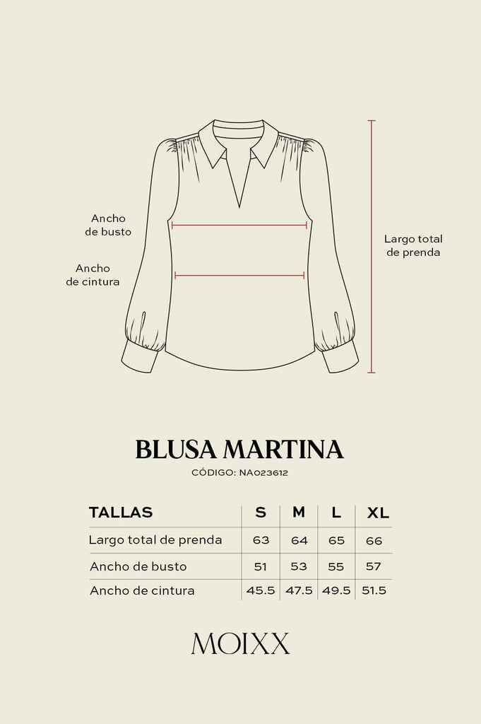 Blusa Manga Larga Martina BLUSAS MOIXX 