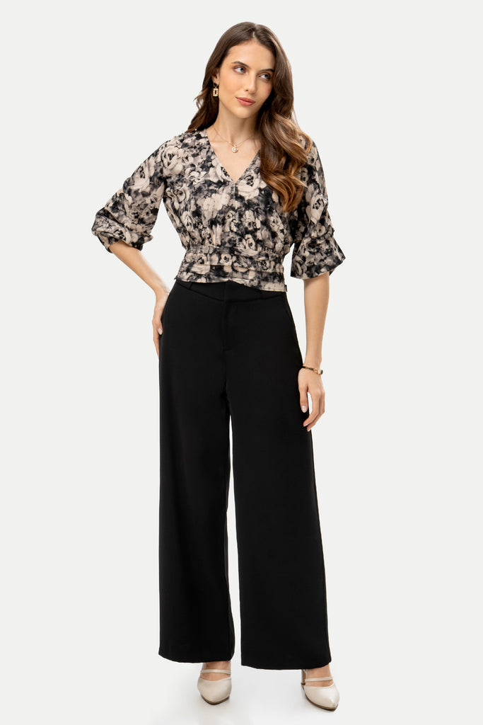 Blusa Crop Manga 3/4 Wendy BLUSAS MOIXX 