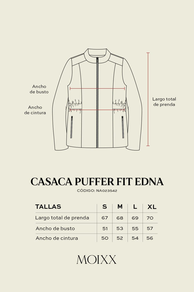 Casaca Puffer Fit Edna CASACAS MOIXX 