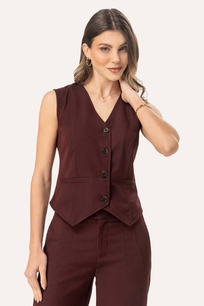 Chaleco Corto Fit Francie CHALECOS MOIXX Rojo Oscuro S 