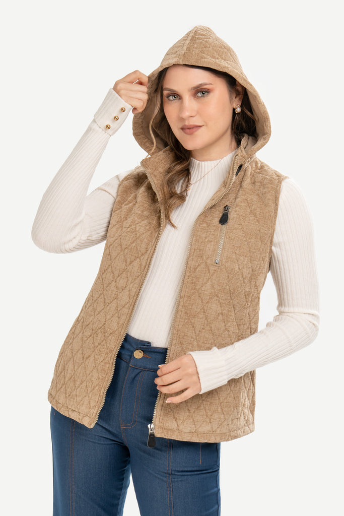 Chaleco Puffer Fit Magie CHALECOS MOIXX Beige S 