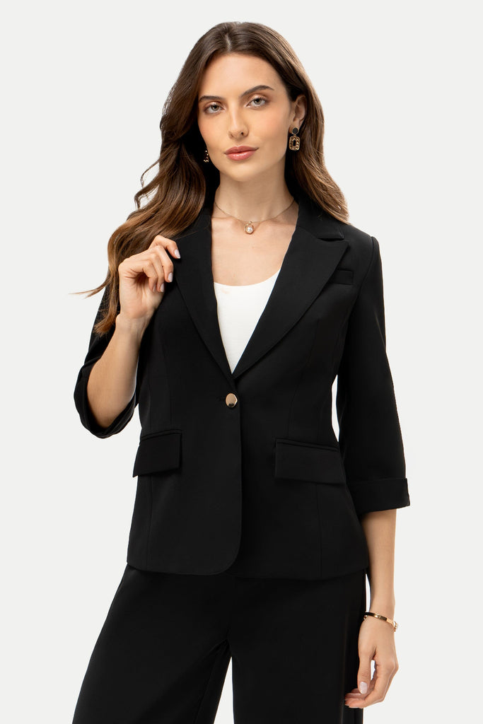 Blazer Manga 3/4 Asia BLAZERS MOIXX Negro S 