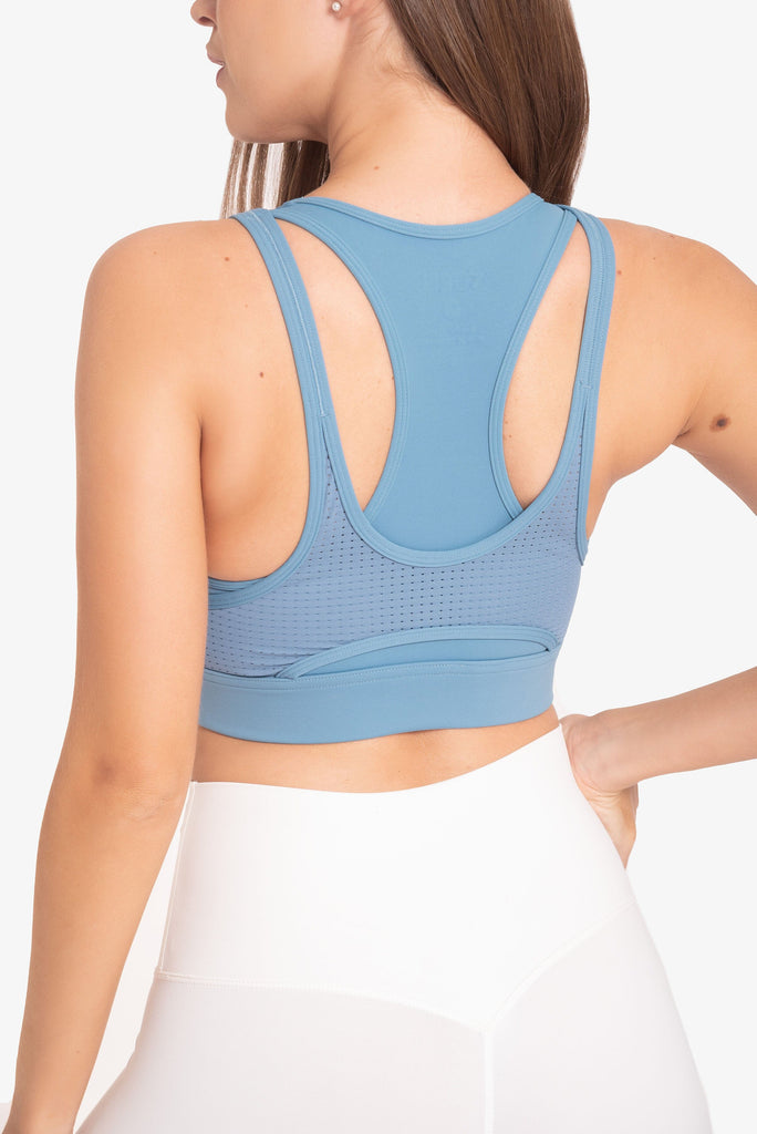 Sport Bra Lotus - Azul Acero CROPTOPS SUEN 