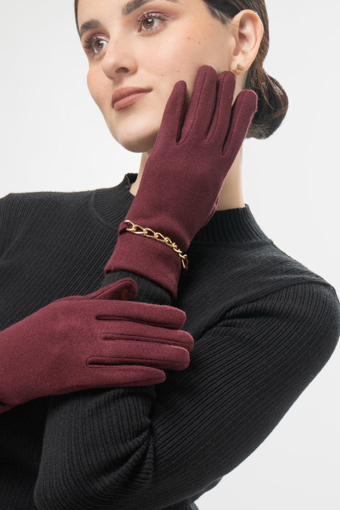 Guantes Valeska GUANTES MOIXX Rojo oscuro S 