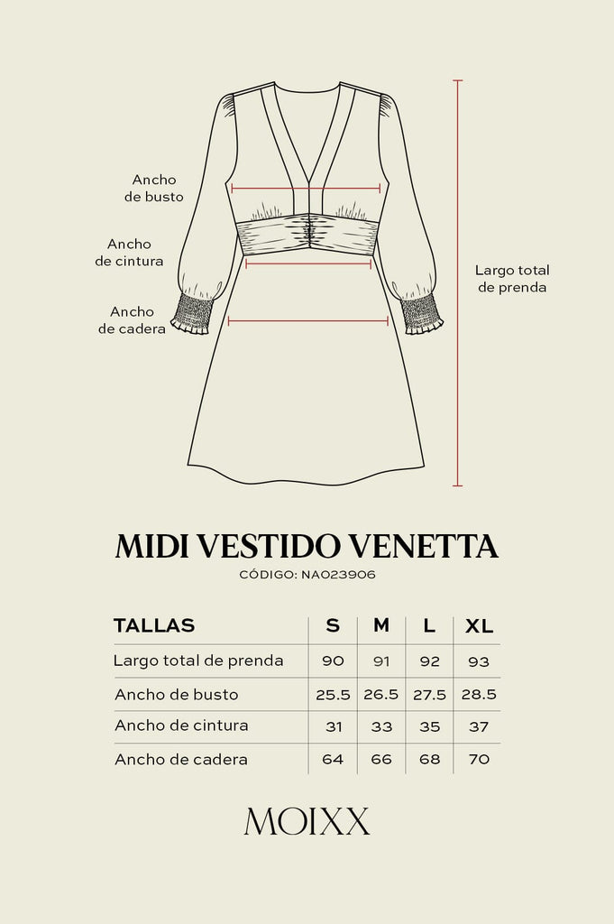 Midi Vestido Venetta VESTIDOS MOIXX 