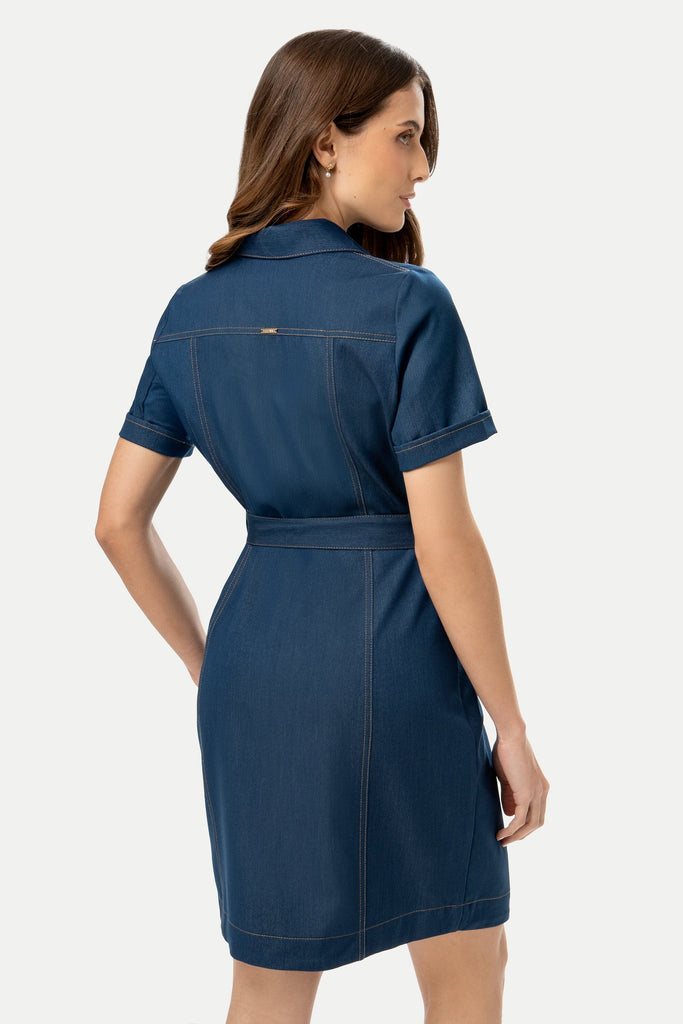 Midi Vestido Manga Corta Dallas VESTIDOS MOIXX 