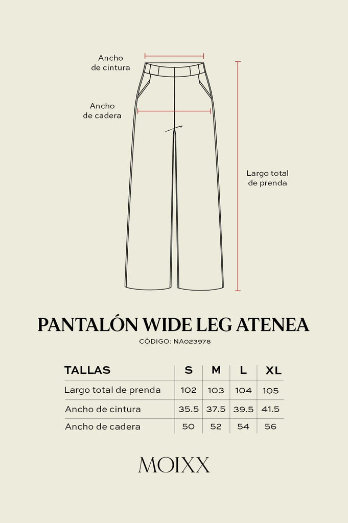 Pantalon Wide Leg Atenea PANTALONES MOIXX 