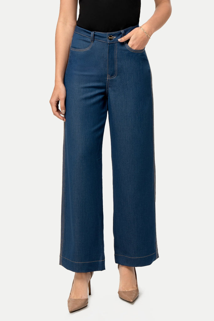 Pantalon Wide Leg Dacia PANTALONES MOIXX Azul oscuro S 