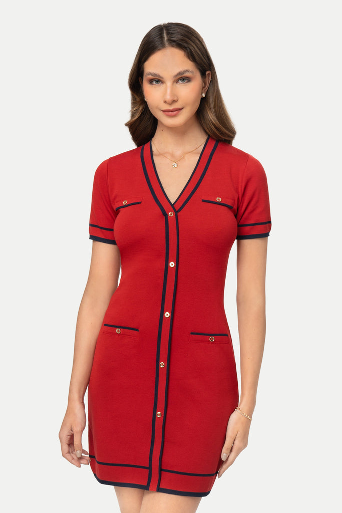 Vestido Tejido Manga Corta Tanyra VESTIDOS SUEN 